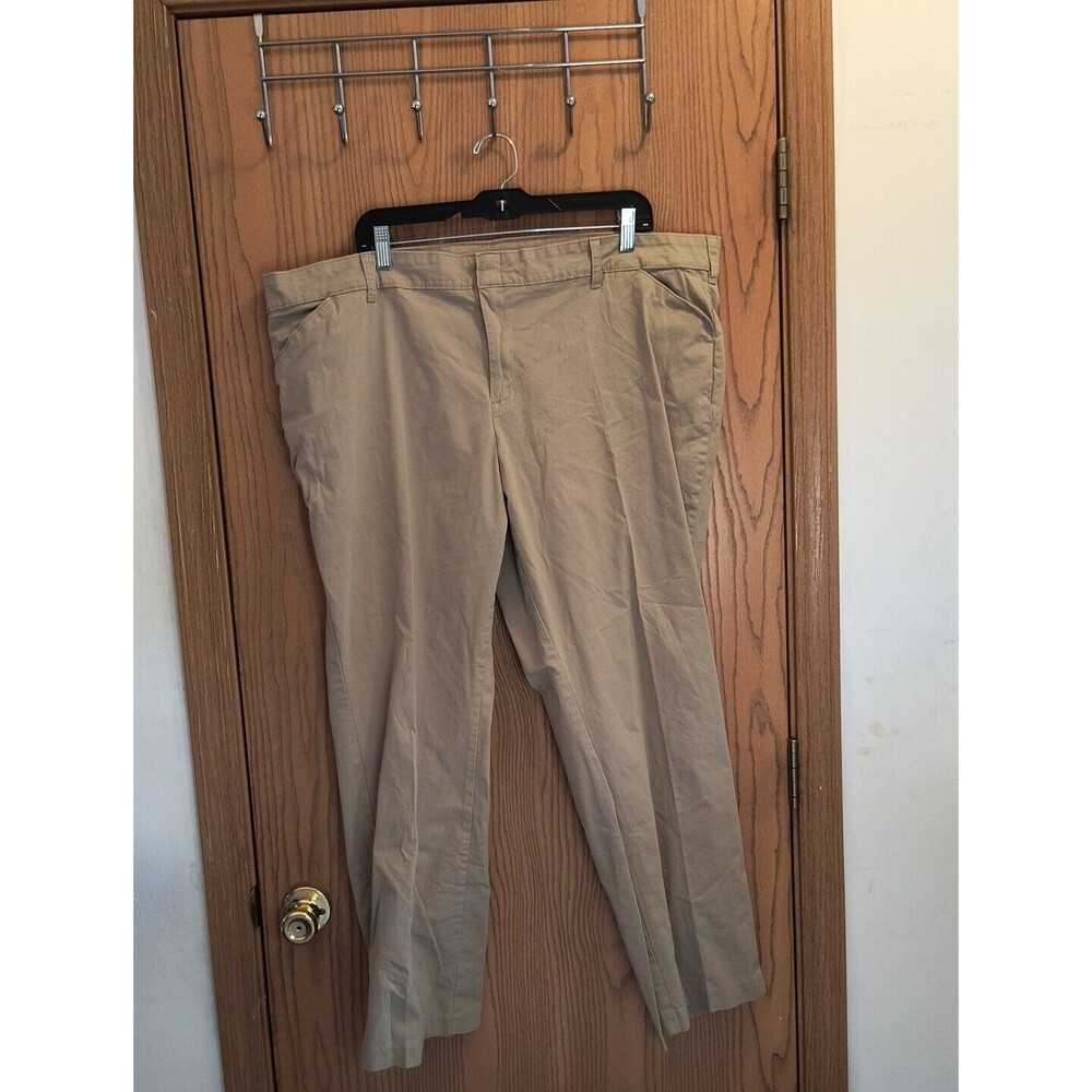 Dickies Womens 22 X 28 Chino Pants Beige Tan Khaki Cotton Bootcut Flat Front